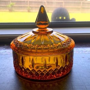 Amber candy dish